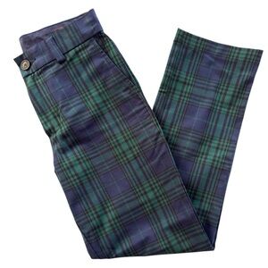 Vineyard Vines Boys' Tartan Plaid Blackwatch Breaker Pants Size 8 Navy Green